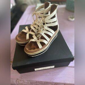 Anthropologie SILENT D BOHO PLATFORM SANDALS